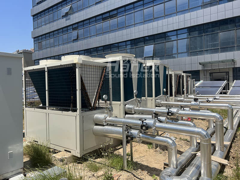 屋面空調(diào)風(fēng)冷熱泵機(jī)組噪音大，影響周邊居住環(huán)境，該如何解決？